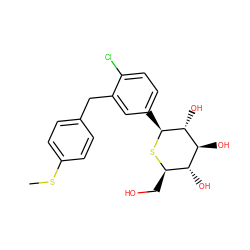 CSc1ccc(Cc2cc([C@@H]3S[C@H](CO)[C@@H](O)[C@H](O)[C@H]3O)ccc2Cl)cc1 ZINC000043131353