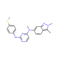 CSc1ccc(Nc2nccc(N(C)c3ccc4c(C)n(C)nc4c3)n2)cc1 ZINC000103261675