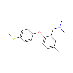 CSc1ccc(Oc2ccc(C)cc2CN(C)C)cc1 ZINC000040950993