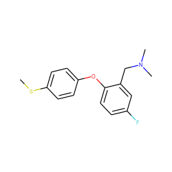 CSc1ccc(Oc2ccc(F)cc2CN(C)C)cc1 ZINC000040834617