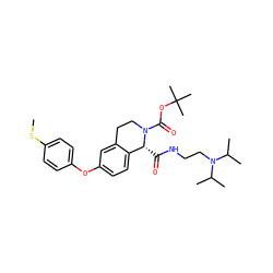 CSc1ccc(Oc2ccc3c(c2)CCN(C(=O)OC(C)(C)C)[C@@H]3C(=O)NCCN(C(C)C)C(C)C)cc1 ZINC000028134636