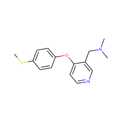 CSc1ccc(Oc2ccncc2CN(C)C)cc1 ZINC000033976563