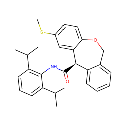 CSc1ccc2c(c1)[C@H](C(=O)Nc1c(C(C)C)cccc1C(C)C)c1ccccc1CO2 ZINC000013735236