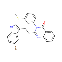 CSc1cccc(-n2c(CCc3c[nH]c4ccc(Br)cc34)nc3ccccc3c2=O)c1 ZINC000013821540