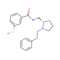 CSc1cccc(C(=O)NC[C@@H]2CCCN2CCc2ccccc2)c1 ZINC000027556841