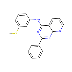 CSc1cccc(Nc2nc(-c3ccccc3)nc3ncccc23)c1 ZINC001772598535