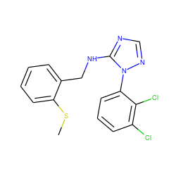 CSc1ccccc1CNc1ncnn1-c1cccc(Cl)c1Cl ZINC000029126253