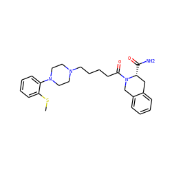 CSc1ccccc1N1CCN(CCCCC(=O)N2Cc3ccccc3C[C@H]2C(N)=O)CC1 ZINC000169310365
