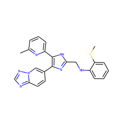 CSc1ccccc1NCc1nc(-c2ccc3ncnn3c2)c(-c2cccc(C)n2)[nH]1 ZINC000113388776