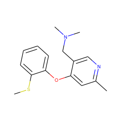 CSc1ccccc1Oc1cc(C)ncc1CN(C)C ZINC000029125235