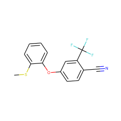 CSc1ccccc1Oc1ccc(C#N)c(C(F)(F)F)c1 ZINC000040979892