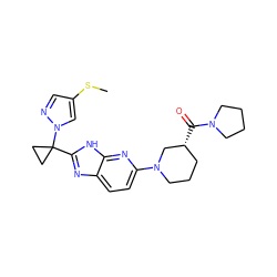 CSc1cnn(C2(c3nc4ccc(N5CCC[C@@H](C(=O)N6CCCC6)C5)nc4[nH]3)CC2)c1 ZINC001772643260