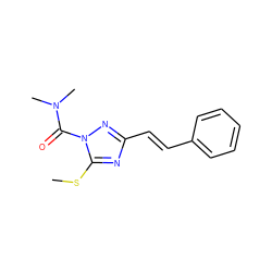 CSc1nc(/C=C/c2ccccc2)nn1C(=O)N(C)C ZINC000013533096