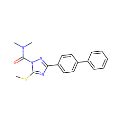 CSc1nc(-c2ccc(-c3ccccc3)cc2)nn1C(=O)N(C)C ZINC000013533088
