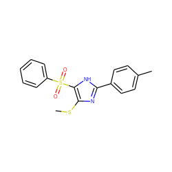 CSc1nc(-c2ccc(C)cc2)[nH]c1S(=O)(=O)c1ccccc1 ZINC000005818333