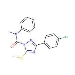 CSc1nc(-c2ccc(Cl)cc2)nn1C(=O)N(C)c1ccccc1 ZINC000013533138