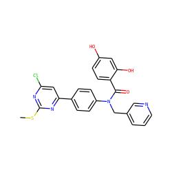 CSc1nc(Cl)cc(-c2ccc(N(Cc3cccnc3)C(=O)c3ccc(O)cc3O)cc2)n1 ZINC000653664378