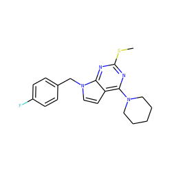 CSc1nc(N2CCCCC2)c2ccn(Cc3ccc(F)cc3)c2n1 ZINC001772640737