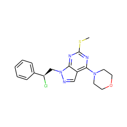 CSc1nc(N2CCOCC2)c2cnn(C[C@@H](Cl)c3ccccc3)c2n1 ZINC000013589903