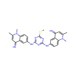 CSc1nc(Nc2ccc3c(c2)c(=N)cc(C)n3C)nc(Nc2ccc3c(c2)c(=N)cc(C)n3C)n1 ZINC000098083764