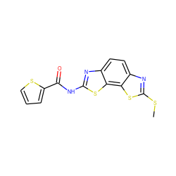 CSc1nc2ccc3nc(NC(=O)c4cccs4)sc3c2s1 ZINC000002483591