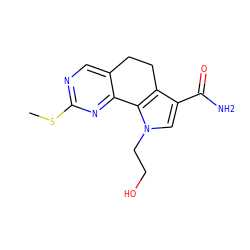 CSc1ncc2c(n1)-c1c(c(C(N)=O)cn1CCO)CC2 ZINC000144911846