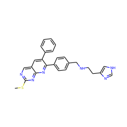 CSc1ncc2cc(-c3ccccc3)c(-c3ccc(CNCCc4c[nH]cn4)cc3)nc2n1 ZINC000028980013