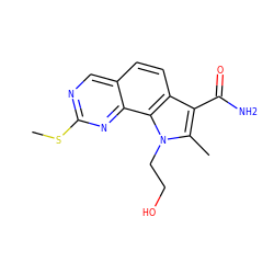 CSc1ncc2ccc3c(C(N)=O)c(C)n(CCO)c3c2n1 ZINC000144876227