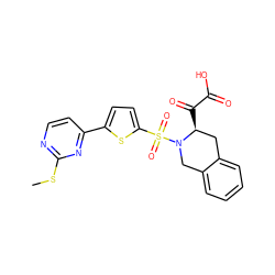 CSc1nccc(-c2ccc(S(=O)(=O)N3Cc4ccccc4C[C@@H]3C(=O)C(=O)O)s2)n1 ZINC000013797789