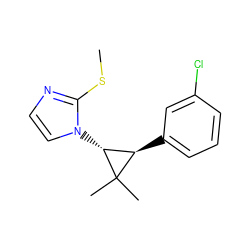 CSc1nccn1[C@@H]1[C@@H](c2cccc(Cl)c2)C1(C)C ZINC000029474761