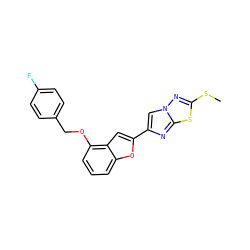 CSc1nn2cc(-c3cc4c(OCc5ccc(F)cc5)cccc4o3)nc2s1 ZINC000653762268