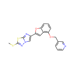 CSc1nn2cc(-c3cc4c(OCc5cccnc5)cccc4o3)nc2s1 ZINC000205922366