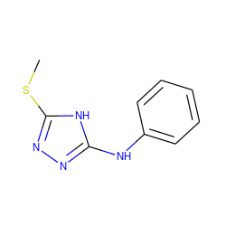 CSc1nnc(Nc2ccccc2)[nH]1 ZINC000014964387