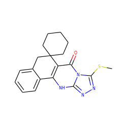 CSc1nnc2[nH]c3c(c(=O)n12)C1(CCCCC1)Cc1ccccc1-3 ZINC000013638961