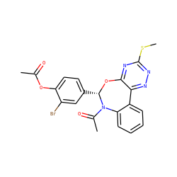 CSc1nnc2c(n1)O[C@@H](c1ccc(OC(C)=O)c(Br)c1)N(C(C)=O)c1ccccc1-2 ZINC000008452719