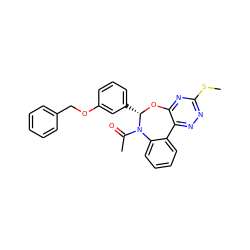 CSc1nnc2c(n1)O[C@@H](c1cccc(OCc3ccccc3)c1)N(C(C)=O)c1ccccc1-2 ZINC000002874235