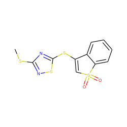 CSc1nsc(SC2=CS(=O)(=O)c3ccccc32)n1 ZINC000010494780
