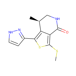 CSc1sc(-c2cc[nH]n2)c2c1C(=O)NC[C@@H]2C ZINC000145632287