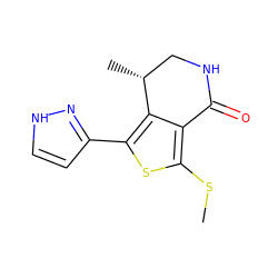 CSc1sc(-c2cc[nH]n2)c2c1C(=O)NC[C@H]2C ZINC000145736474