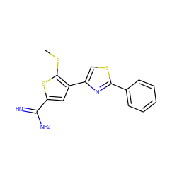 CSc1sc(C(=N)N)cc1-c1csc(-c2ccccc2)n1 ZINC000028770260