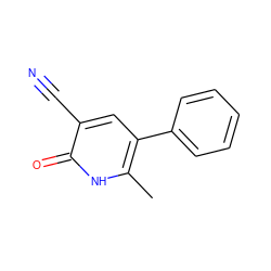 Cc1[nH]c(=O)c(C#N)cc1-c1ccccc1 ZINC000008670296