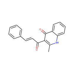 Cc1[nH]c2ccccc2c(=O)c1C(=O)/C=C/c1ccccc1 ZINC000009046080