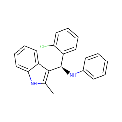 Cc1[nH]c2ccccc2c1[C@H](Nc1ccccc1)c1ccccc1Cl ZINC000084671676