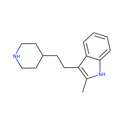 Cc1[nH]c2ccccc2c1CCC1CCNCC1 ZINC000028758638