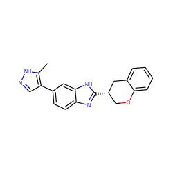 Cc1[nH]ncc1-c1ccc2nc([C@H]3COc4ccccc4C3)[nH]c2c1 ZINC000040846202