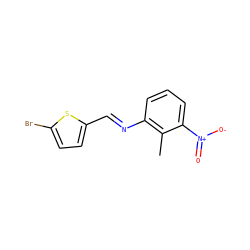 Cc1c(/N=C/c2ccc(Br)s2)cccc1[N+](=O)[O-] ZINC000018276491