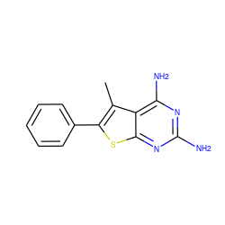 Cc1c(-c2ccccc2)sc2nc(N)nc(N)c12 ZINC000005891687