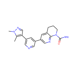 Cc1c(-c2cncc(-c3cnc4c(c3)CCCN4C(N)=O)c2)cnn1C ZINC000221475617