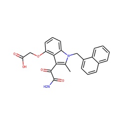 Cc1c(C(=O)C(N)=O)c2c(OCC(=O)O)cccc2n1Cc1cccc2ccccc12 ZINC000001543781