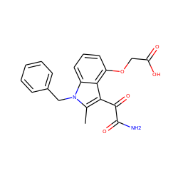 Cc1c(C(=O)C(N)=O)c2c(OCC(=O)O)cccc2n1Cc1ccccc1 ZINC000001543774